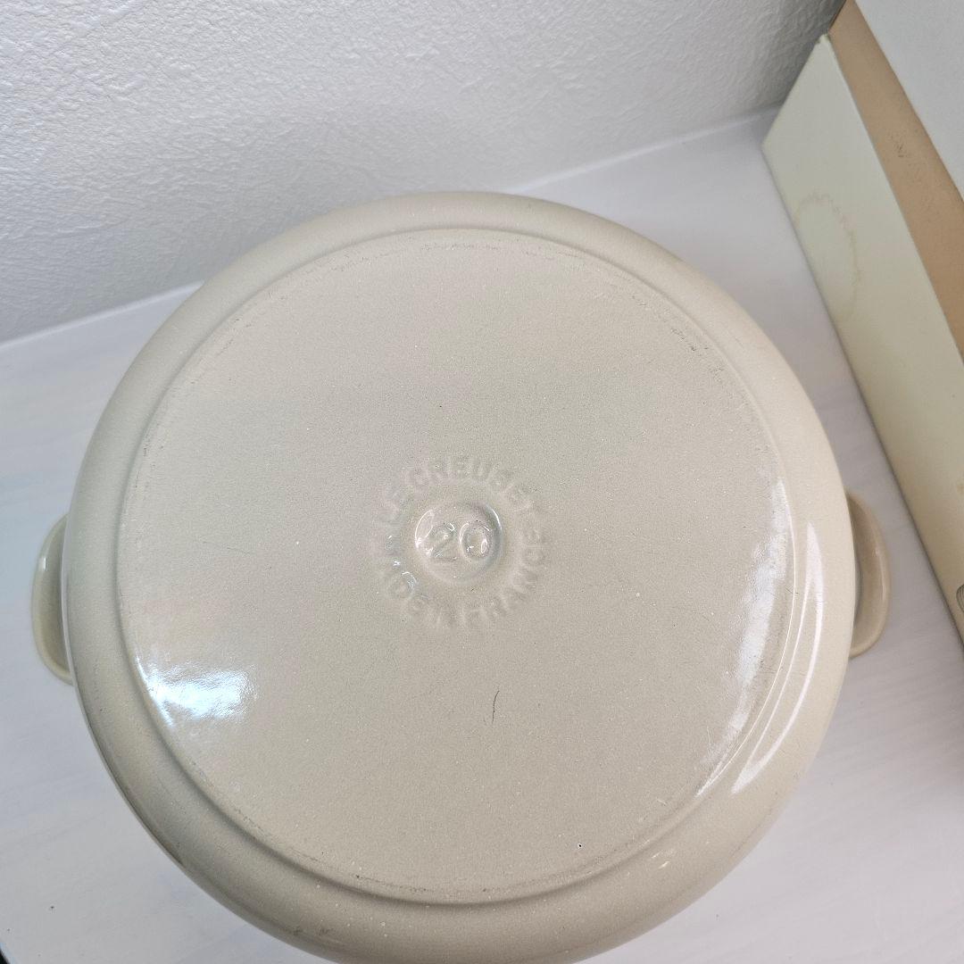LE CREUSET ル・クルーゼ 限定カラー メレンゲ 両手鍋 20cm