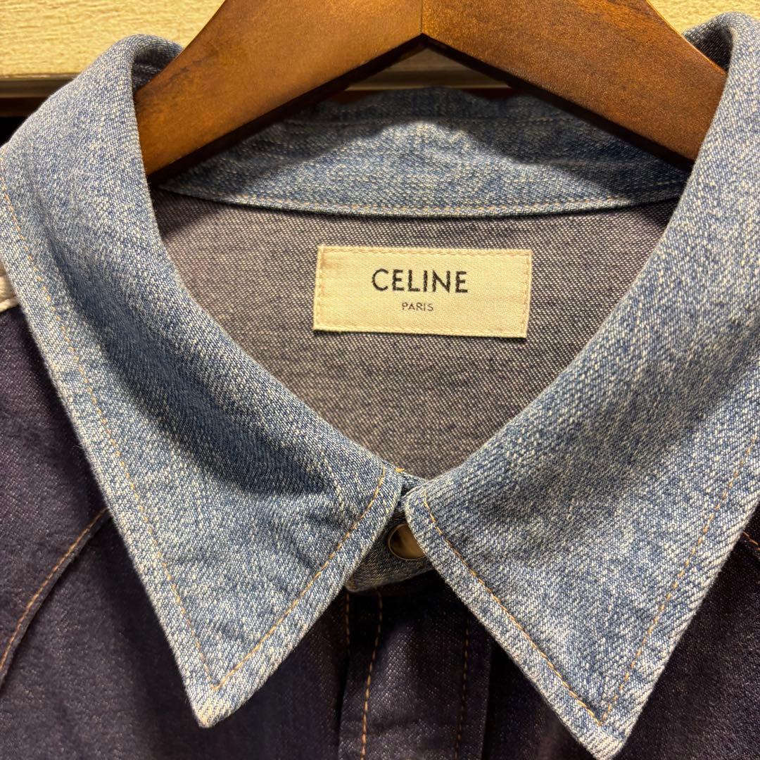 CELINE ウエスタンデニムシャツ　切替