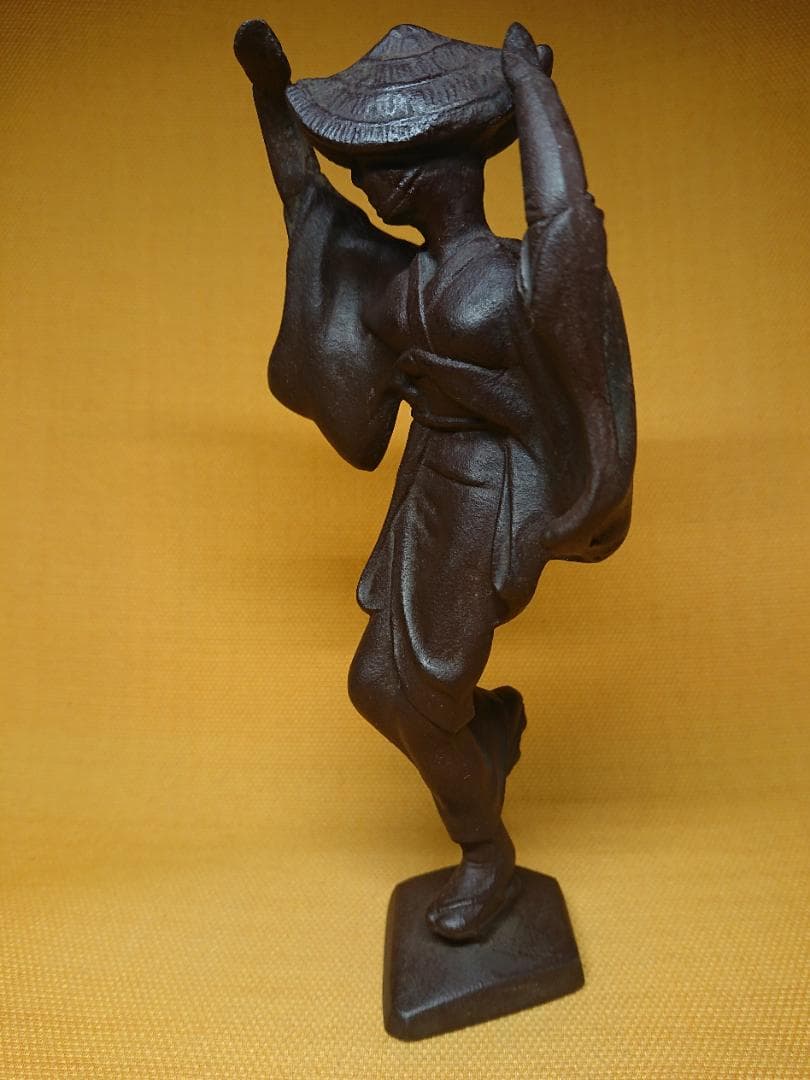 阿波踊り　金属　人間国宝　高橋敬典　置物　インテリア　工芸品　美術品　A3002