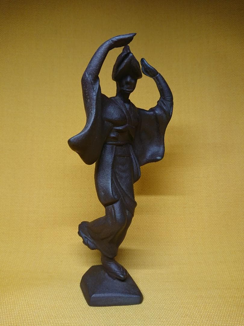 阿波踊り　金属　人間国宝　高橋敬典　置物　インテリア　工芸品　美術品　A3002