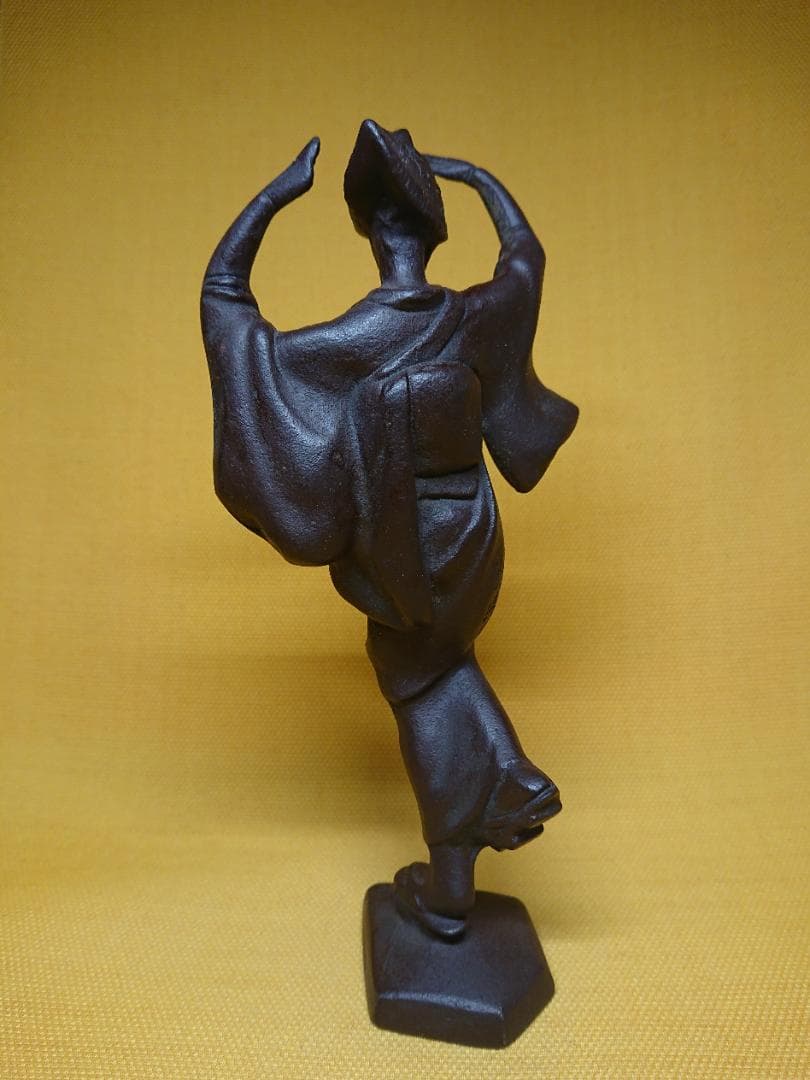 阿波踊り　金属　人間国宝　高橋敬典　置物　インテリア　工芸品　美術品　A3002