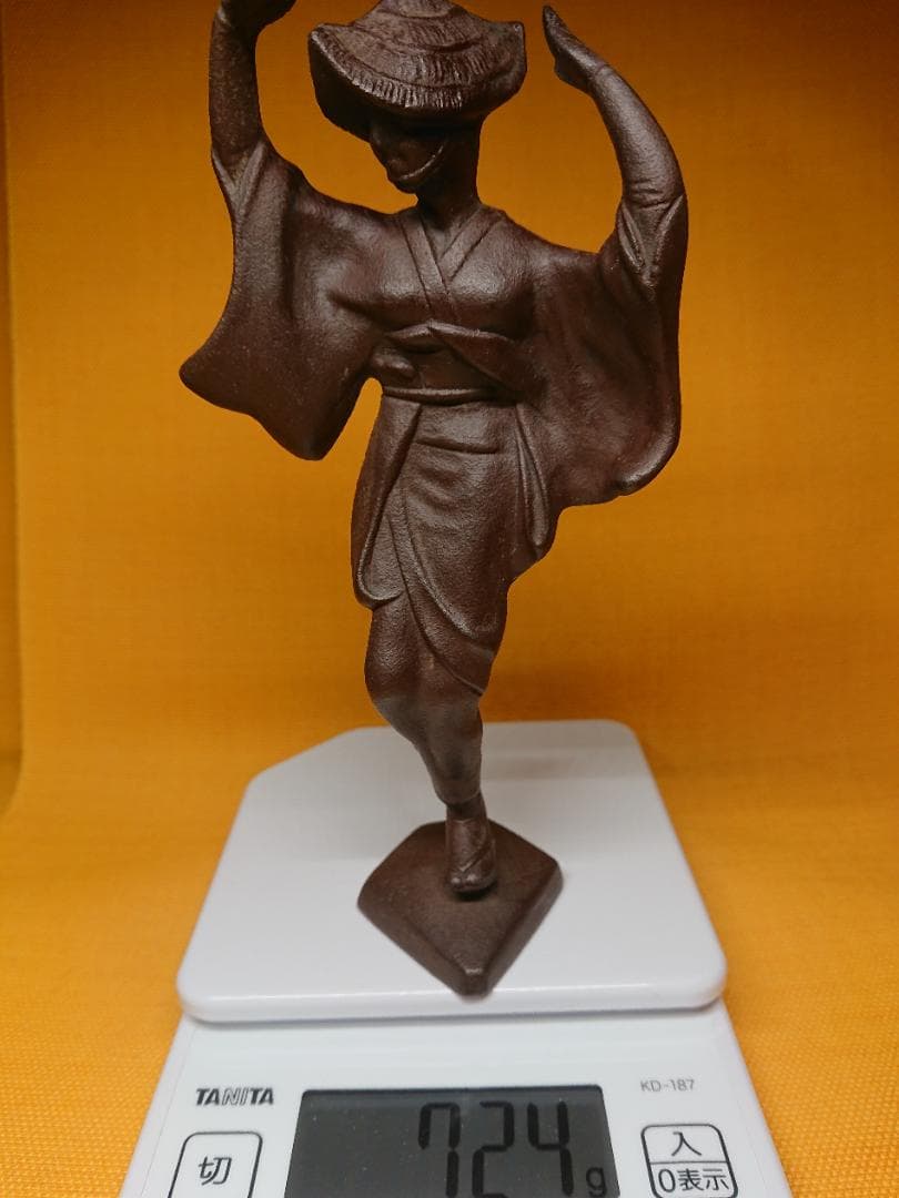 阿波踊り　金属　人間国宝　高橋敬典　置物　インテリア　工芸品　美術品　A3002
