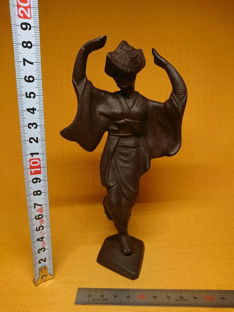阿波踊り　金属　人間国宝　高橋敬典　置物　インテリア　工芸品　美術品　A3002