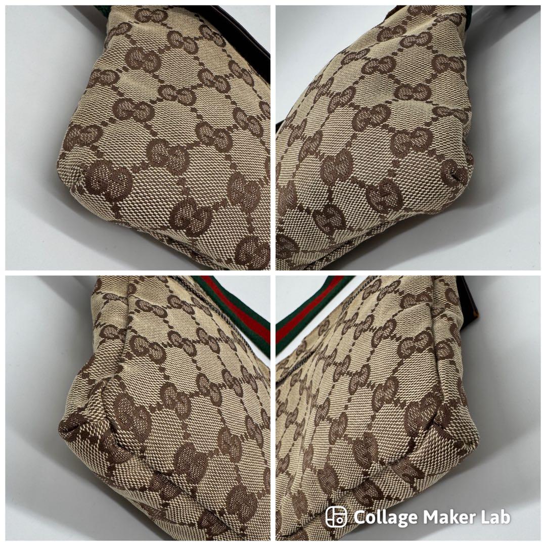 GUCCI ボディバッグ ウエストポーチ GG キャンバス ブラウン