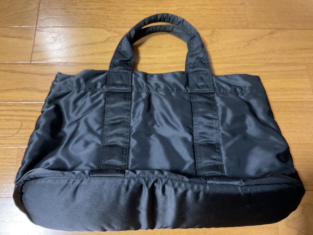 【美品/タンカー】ポーター　横長トート　ブラック　多収納　ナイロン