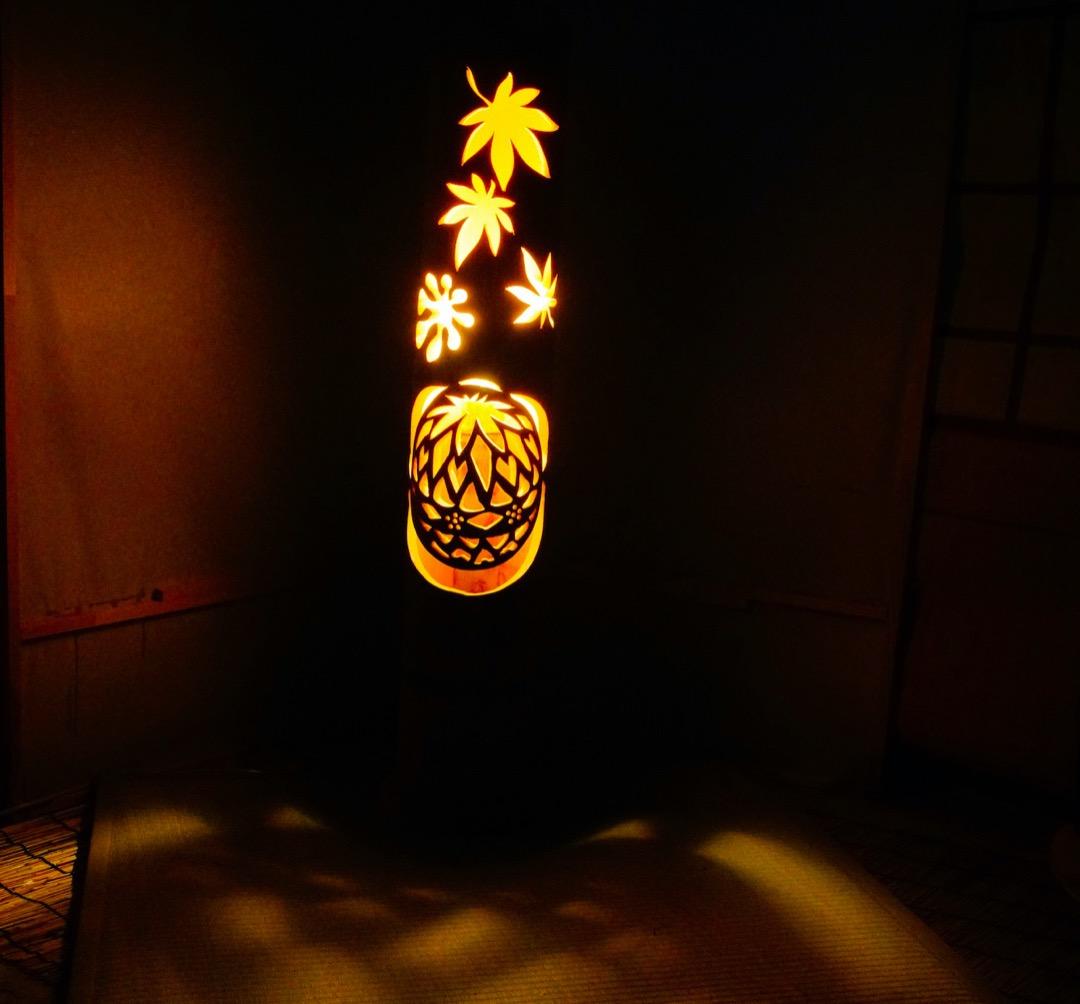 竹ランプ　〜〜紅葉狩〜〜　竹灯籠　竹灯り　癒し