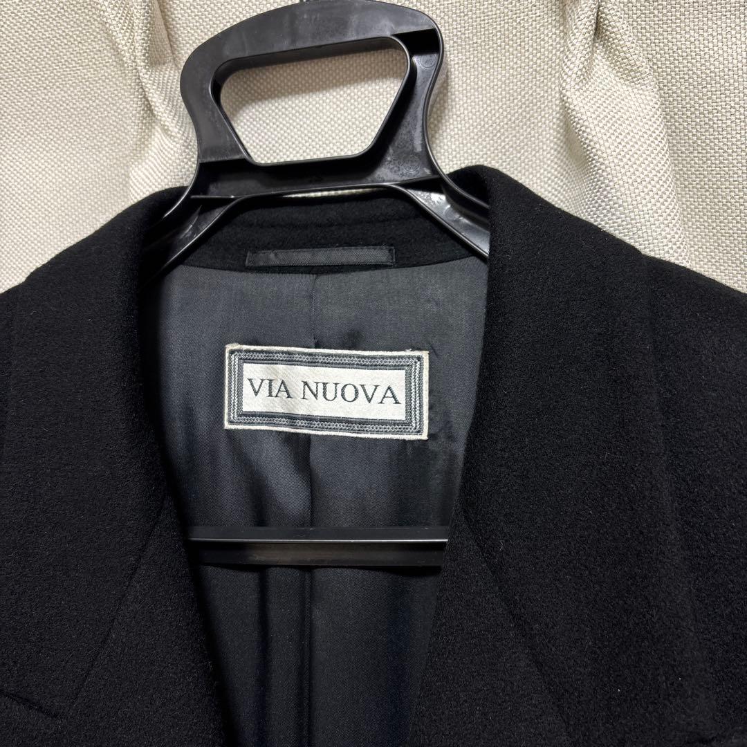 VIA NUOVA チェスターコート　ロング　ピュア　カシミヤ100%　ダブル