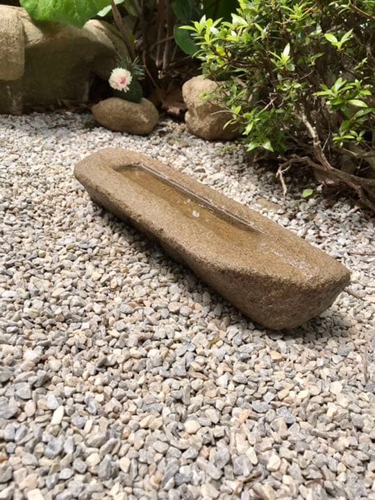 【天然石鉢・舟石・寄せ植え込み鉢】箱庭ガーデニング造園オブジェ置物
