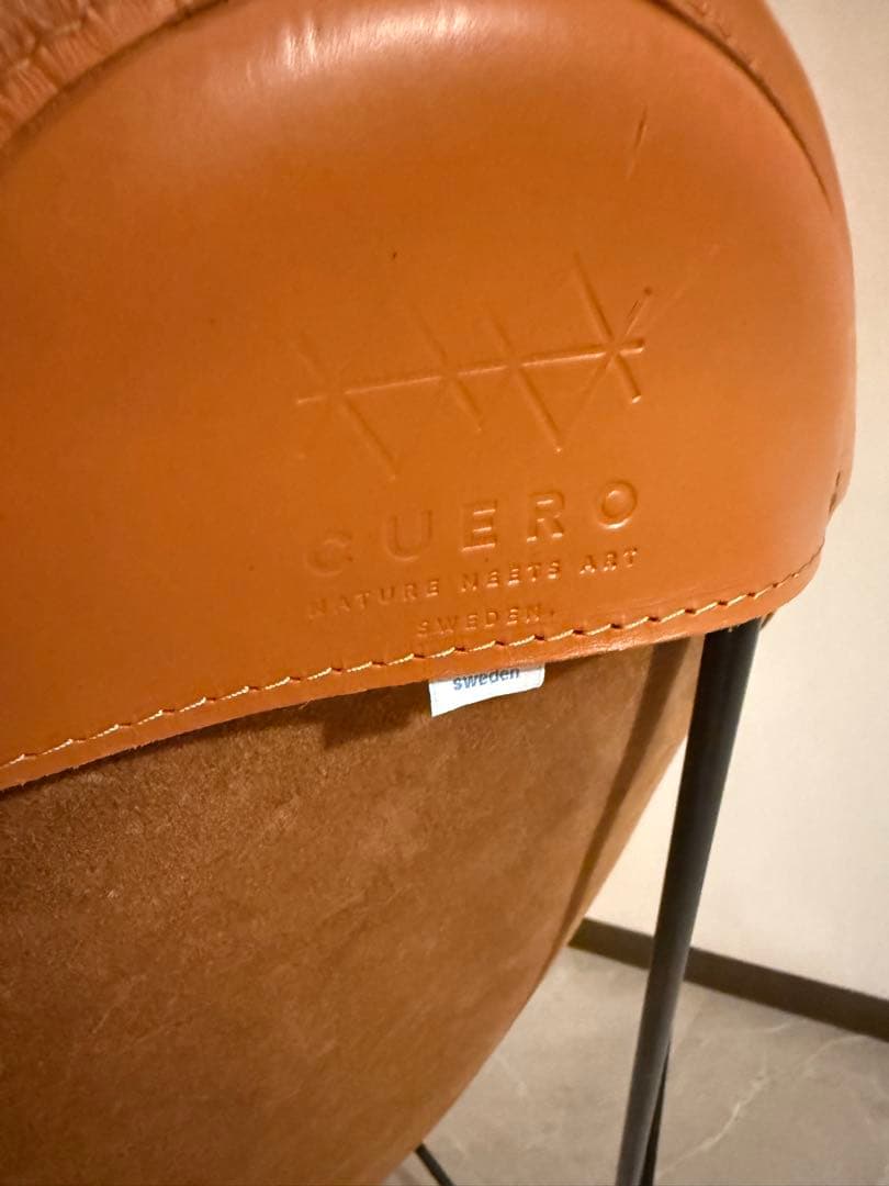 Cuero BKFチェア ブラウン レザー（本革）