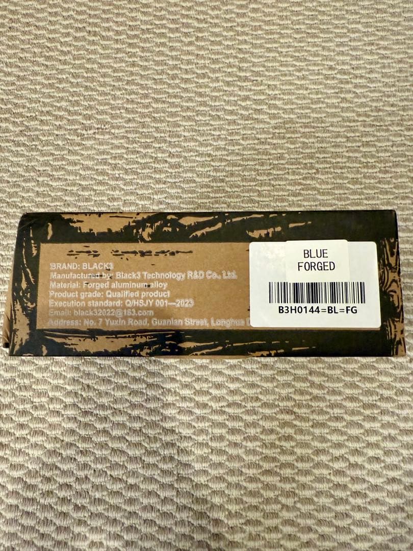 美品　ハーレー汎用　B3カーボンミラー　フォージド・ブルー