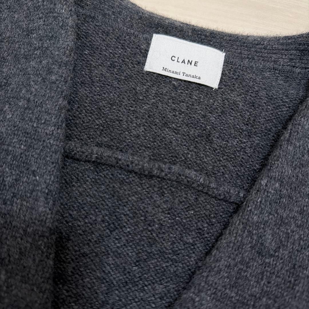 CLANE クラネ × Minami tanakaコラボ ニットカーデ グレー