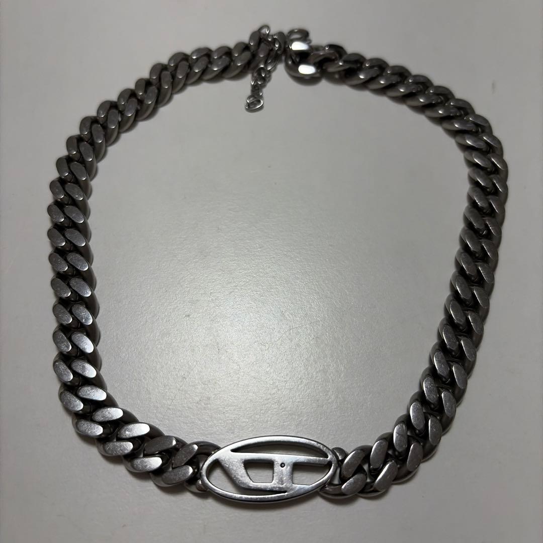 DIESEL ステンレススチールチェーンネックレス Dx1433