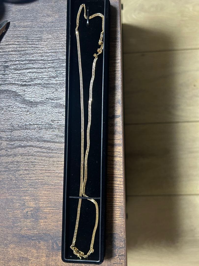 K18 6面カット ネックレス 50cm 約10g