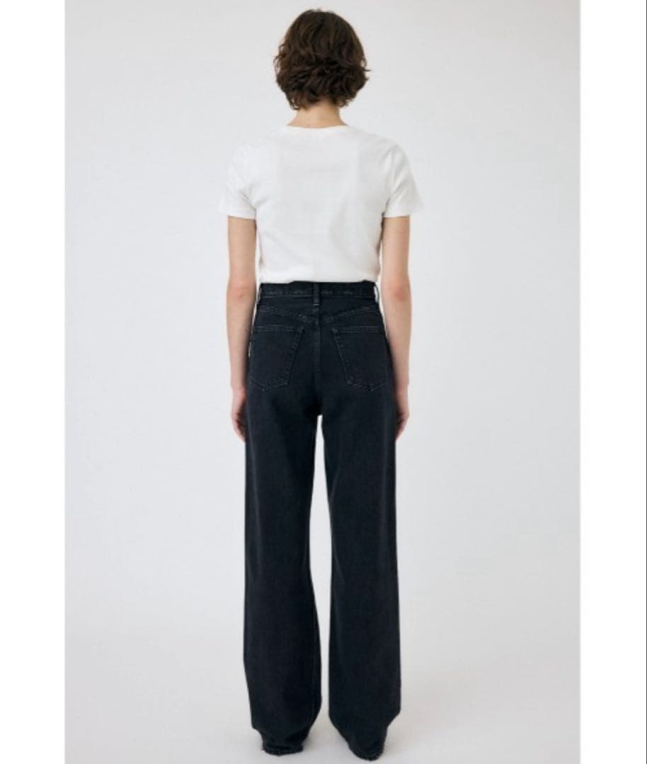 パンツ moussy HW 90S BLK STRAIGHT 26