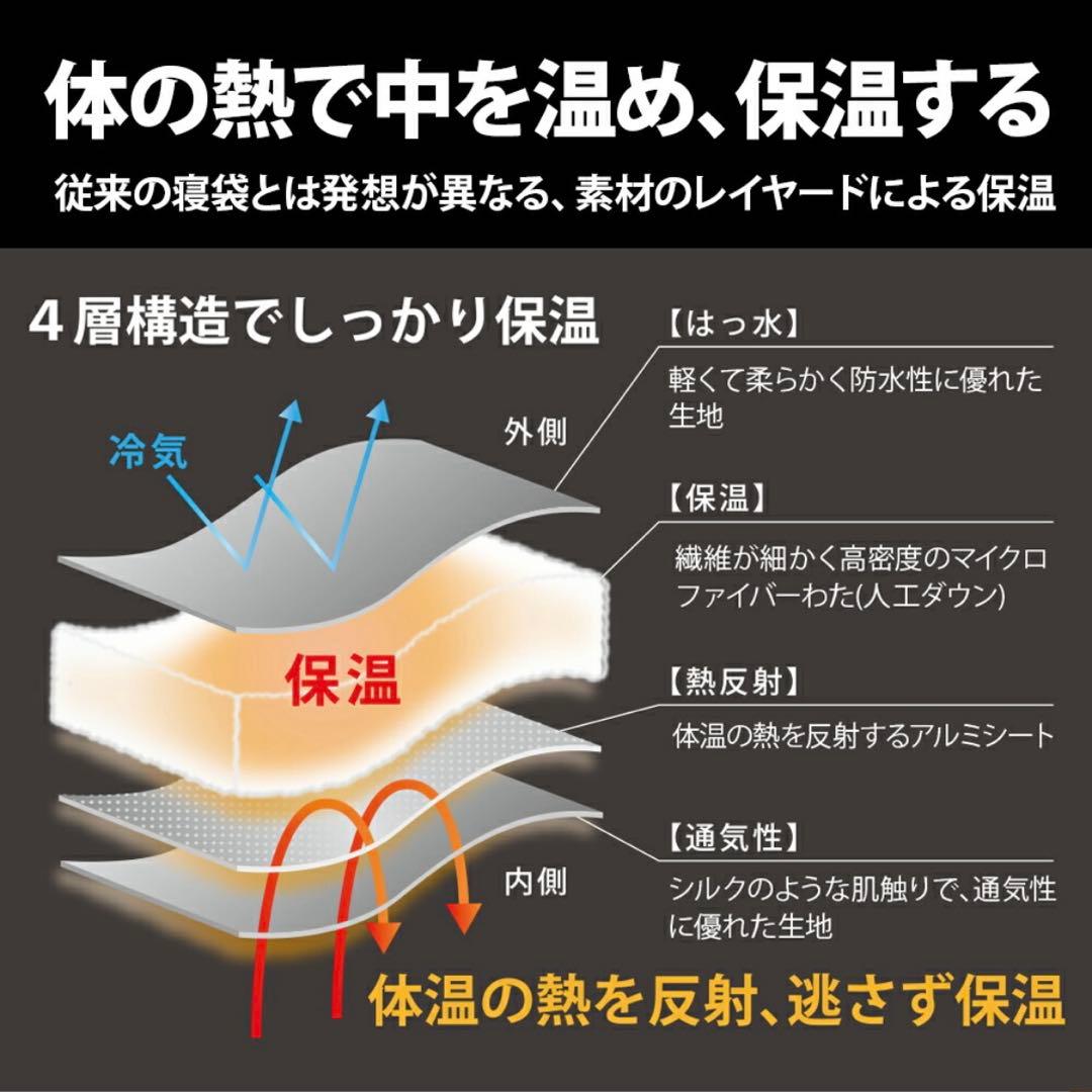 【未開封】 HOTELCAMPS 元値13,800円 寝袋 シュラフ ベージュ