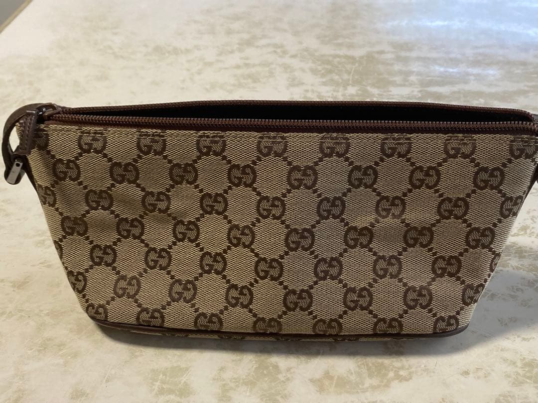 GUCCI GGパターン ポーチ ベージュ/ブラウン