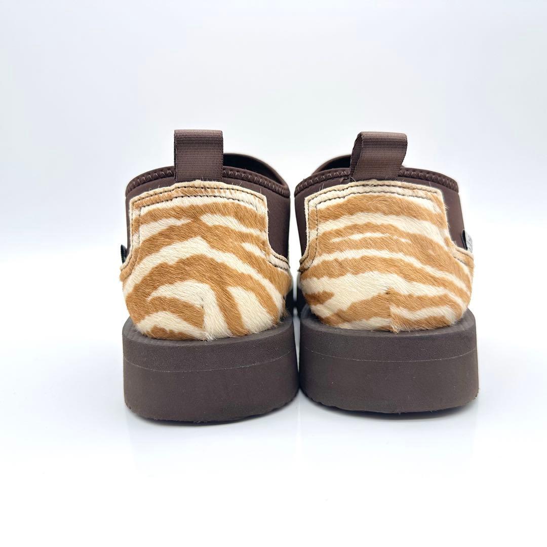 【極美品】スイコック スリッポン ブラウン ベージュ ハラコ カウ 牛柄