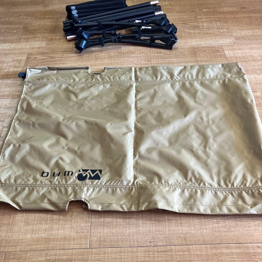 WAQ アウトドアコット カーキ【テント内で使用美品】