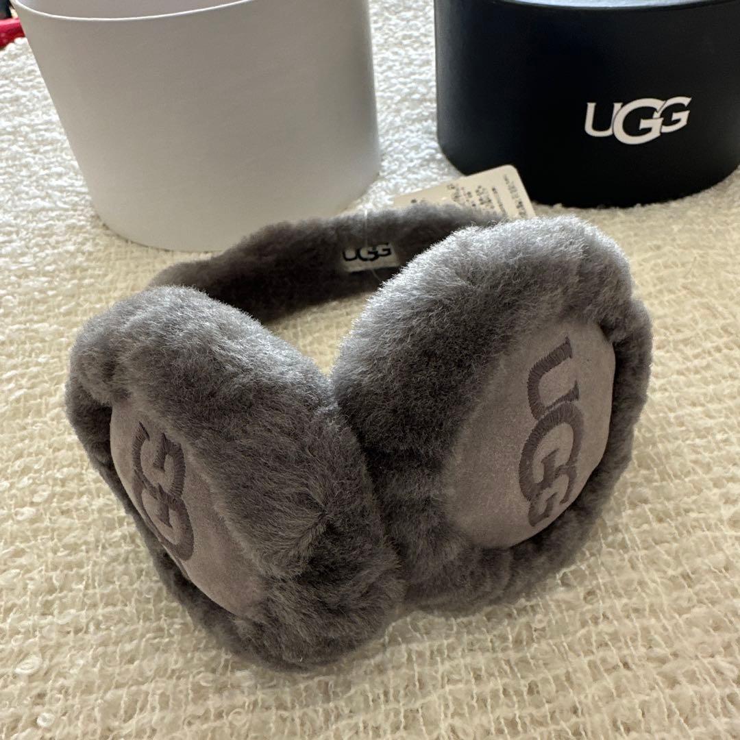 UGG グレー ファー イヤーマフ