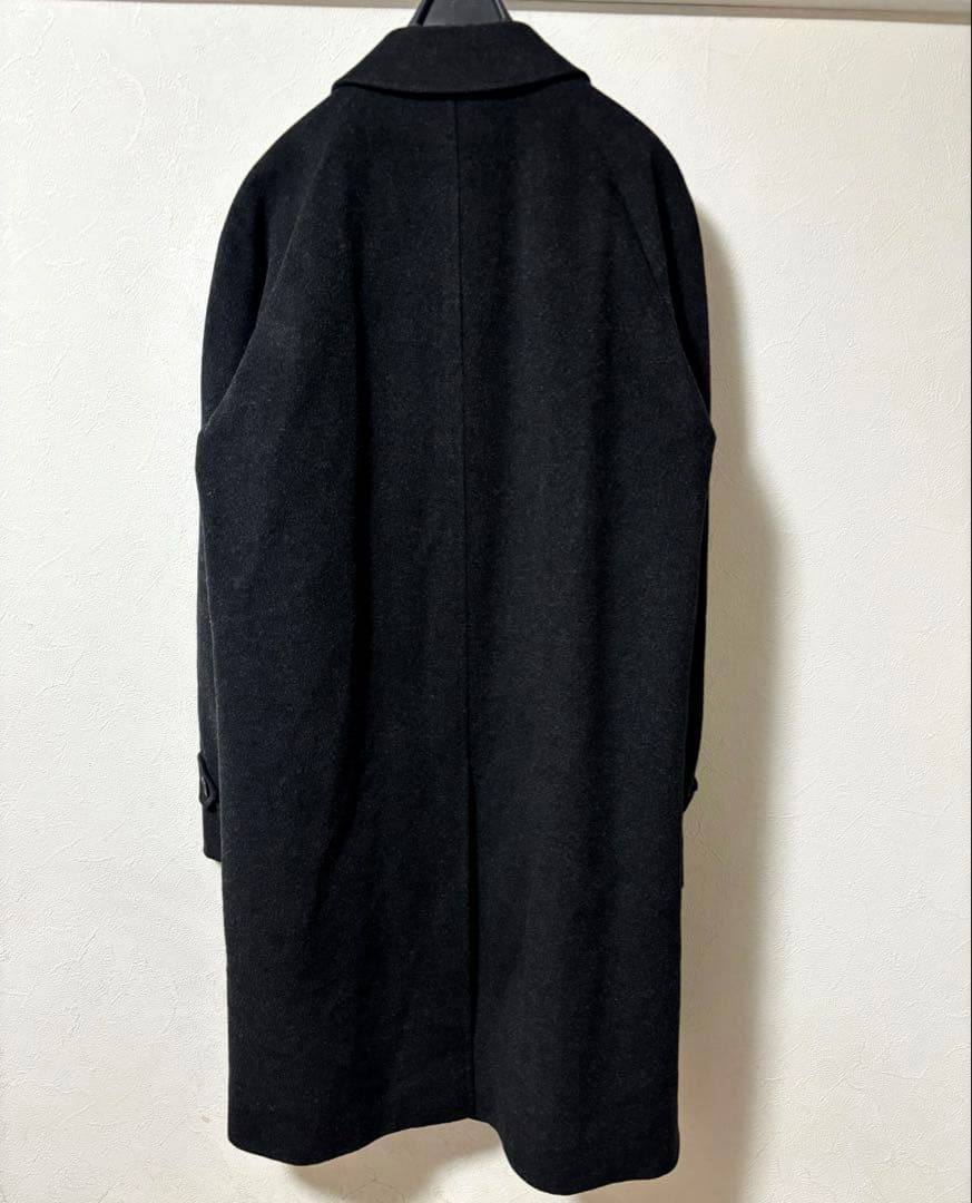 美品 BEAMS F ビームス バルカラー ウール コート ラグランスリーブ