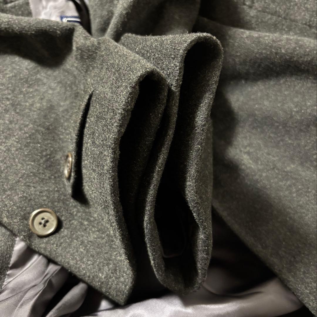 美品 BEAMS F ビームス バルカラー ウール コート ラグランスリーブ