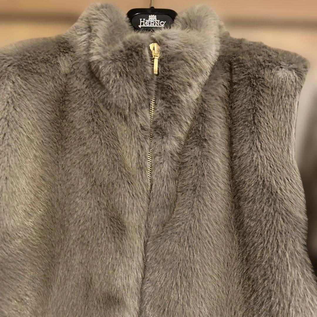 新品　23区ファー付きエコファー ダウンコート