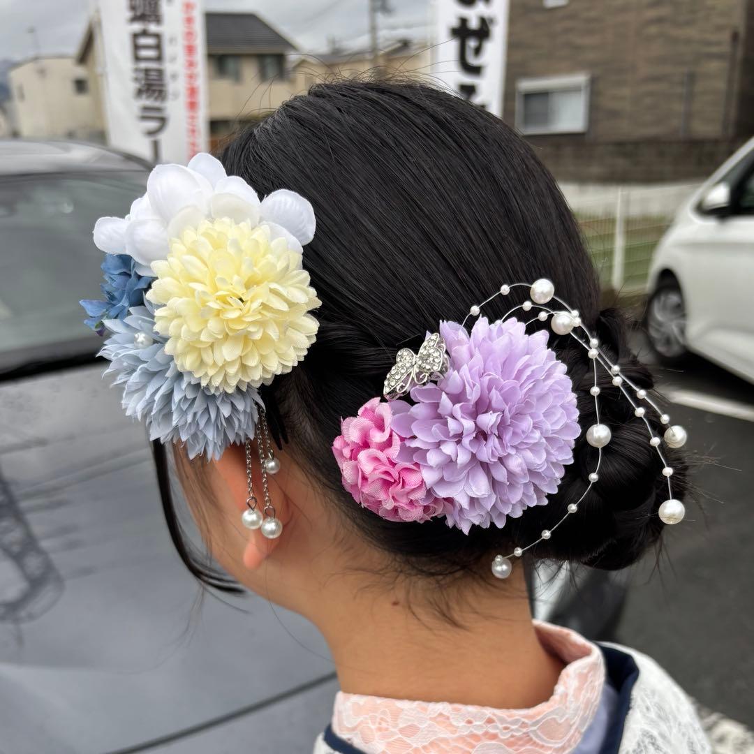 美品　キャサリンコテージ　着付け簡単レース袴　肌襦袢　髪飾りセット160cm