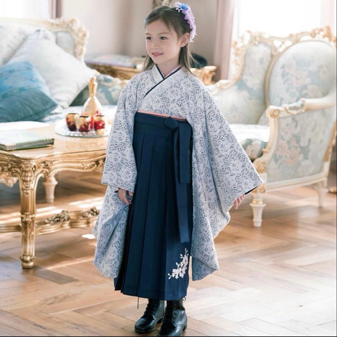 美品　キャサリンコテージ　着付け簡単レース袴　肌襦袢　髪飾りセット160cm