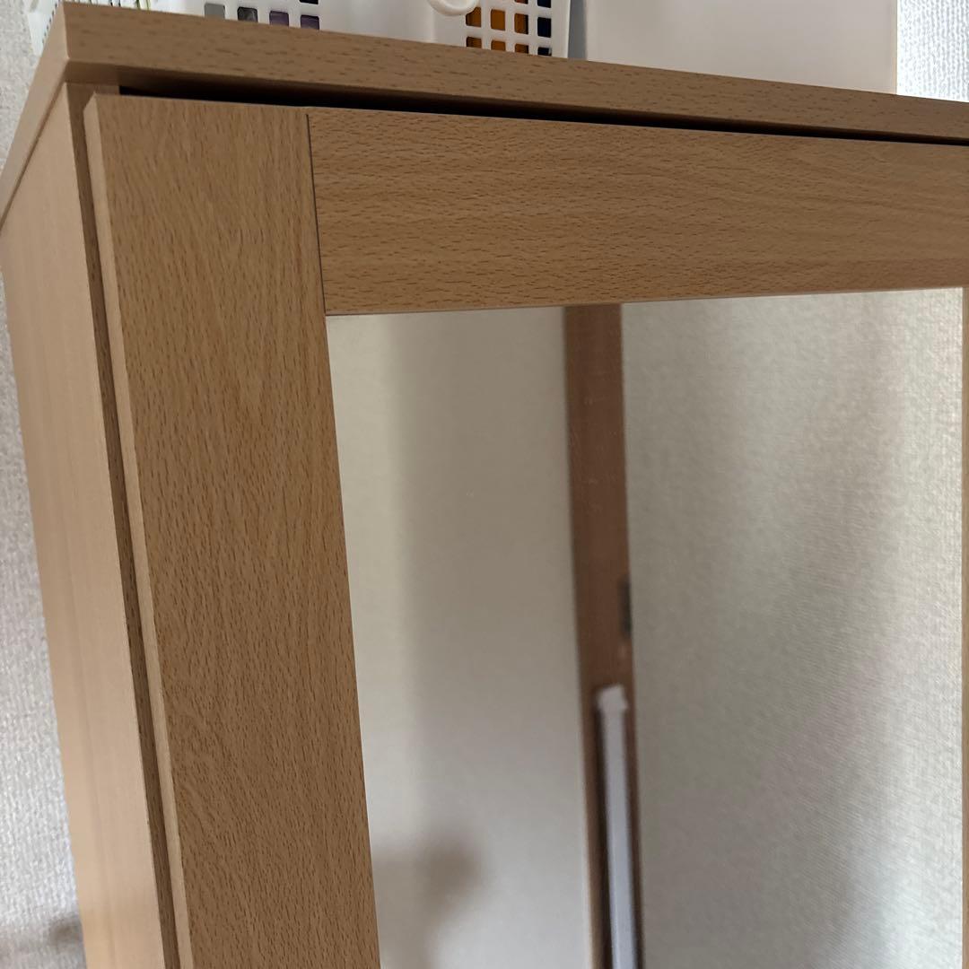 【送料込！組立不要】ミラー付き収納 シューズボックス 下駄箱