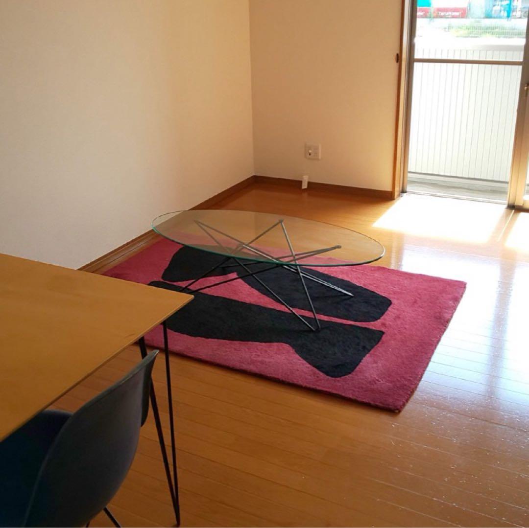 IDÉE イデー ヴィンテージラグ ワインレッド 抽象柄 総柄 178×120