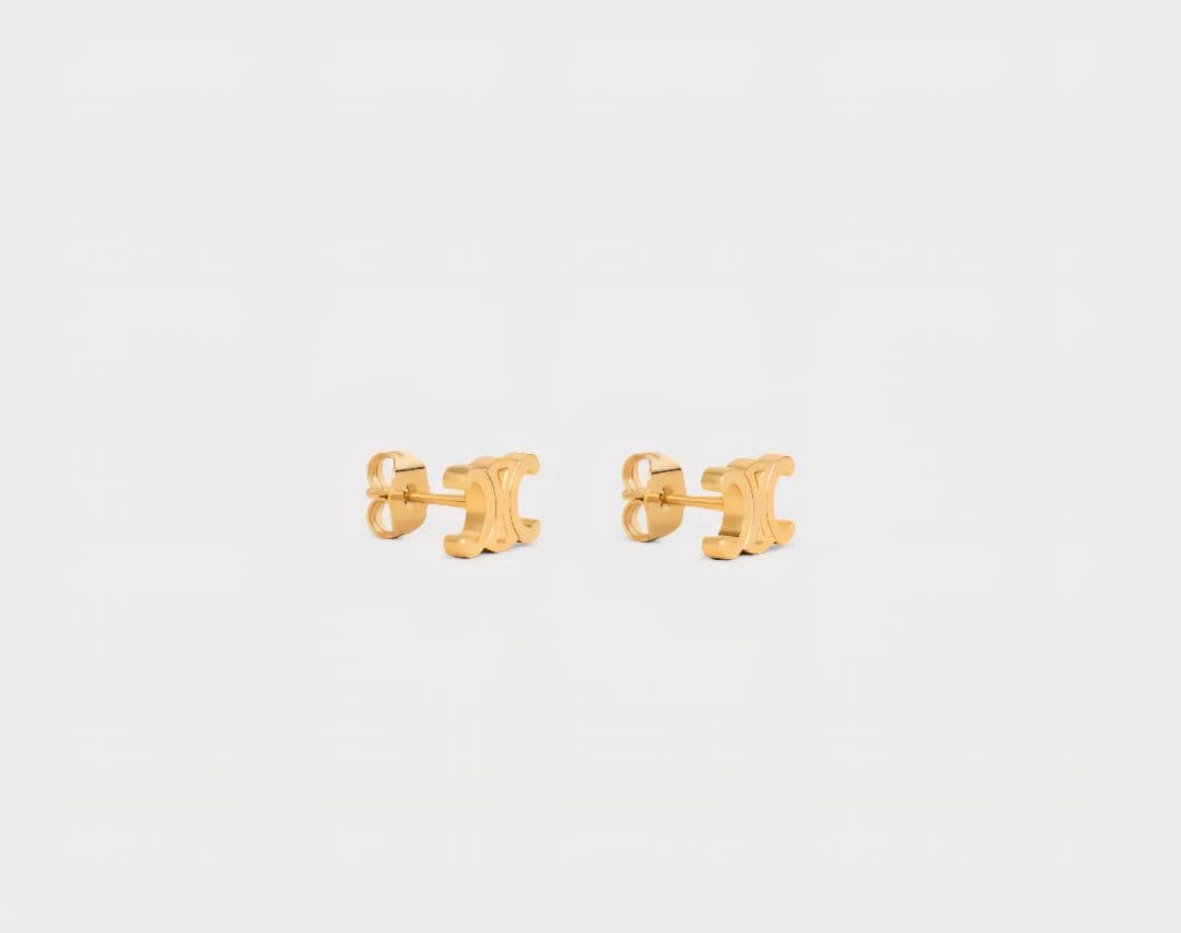 【最終値下】CELINE ピアストリオンフ スタッズ / ゴールドフィニッシュ