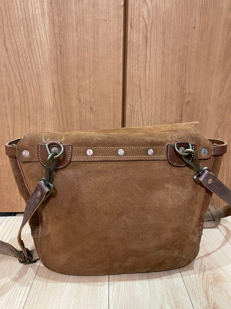 RRL ラフアウト レザーメールバッグ ダブルアールエル ラルフローレン