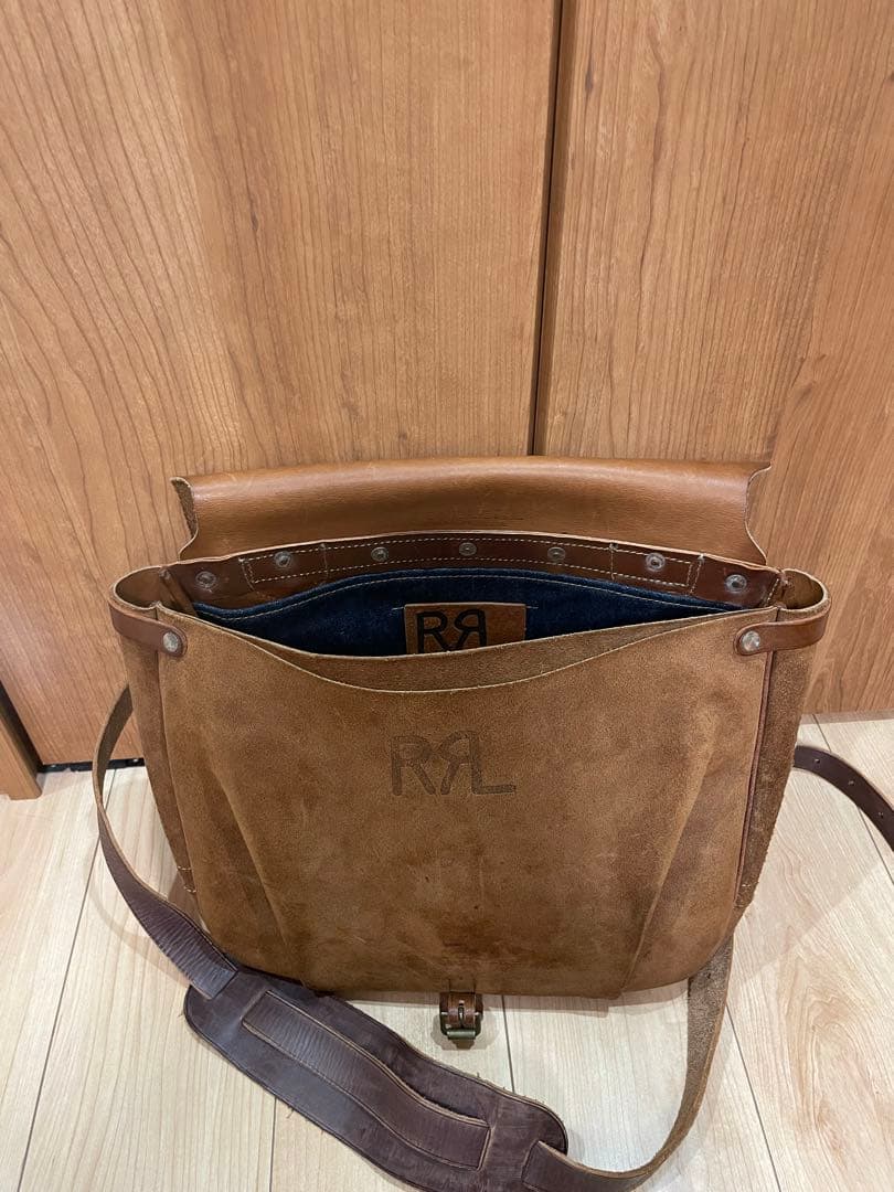 RRL ラフアウト レザーメールバッグ ダブルアールエル ラルフローレン
