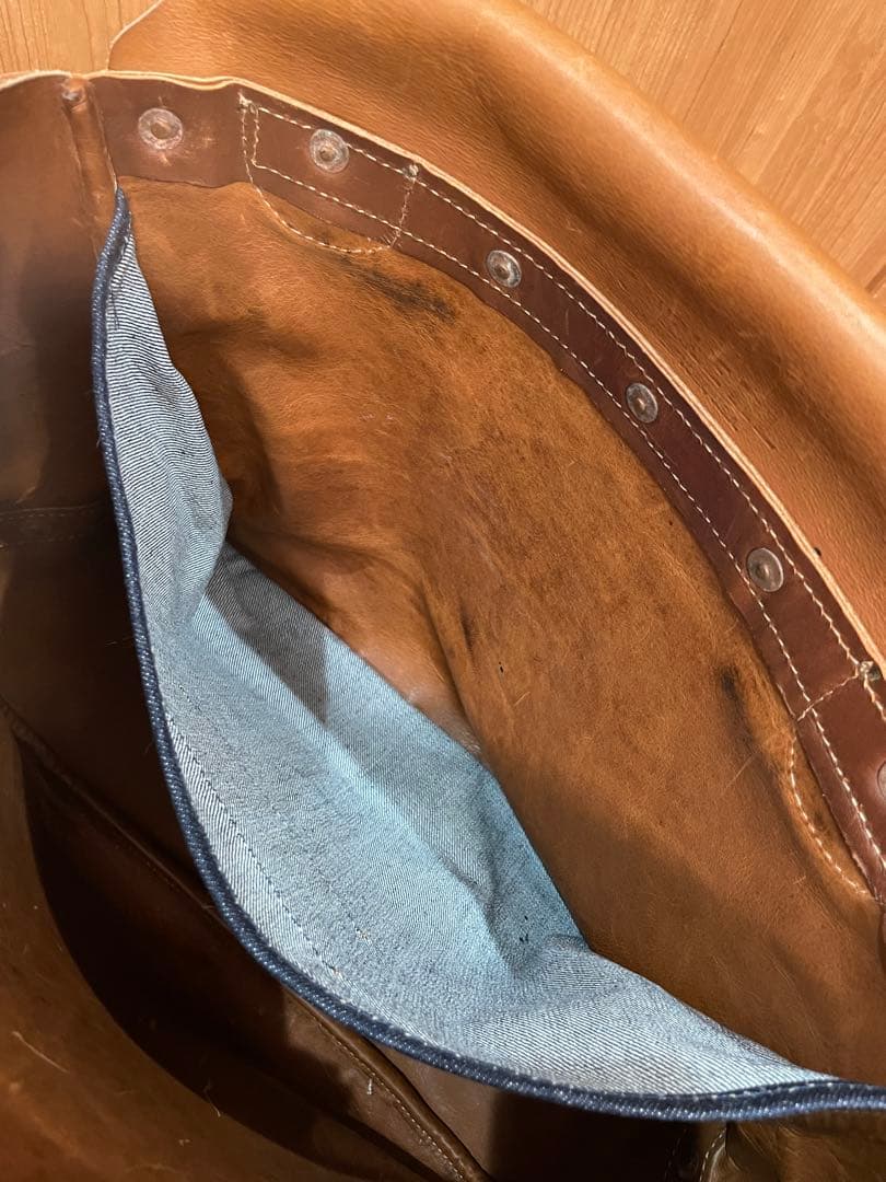 RRL ラフアウト レザーメールバッグ ダブルアールエル ラルフローレン