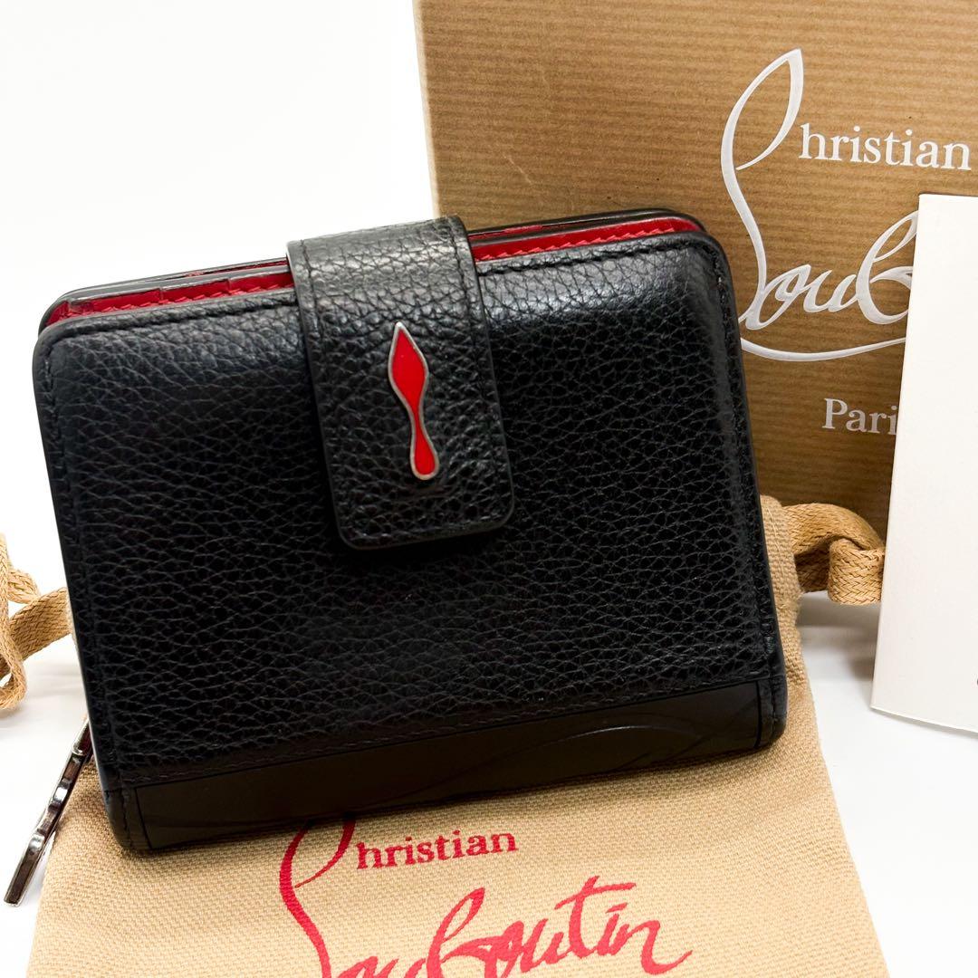クリスチャン ルブタン パロマ 2つ折り 財布 レッド✖️ブラック