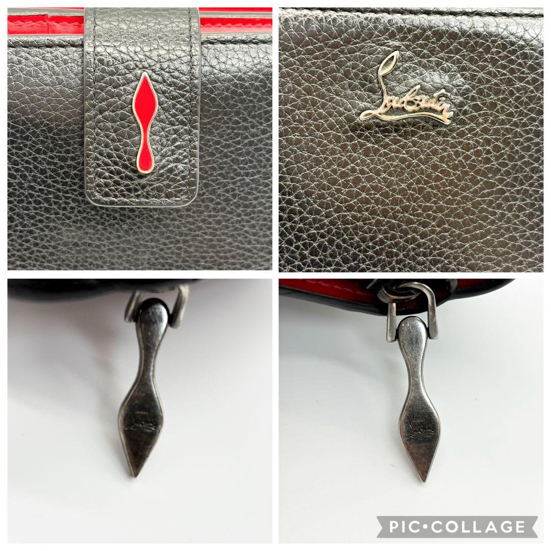 クリスチャン ルブタン パロマ 2つ折り 財布 レッド✖️ブラック