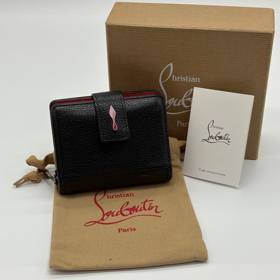 クリスチャン ルブタン パロマ 2つ折り 財布 レッド✖️ブラック