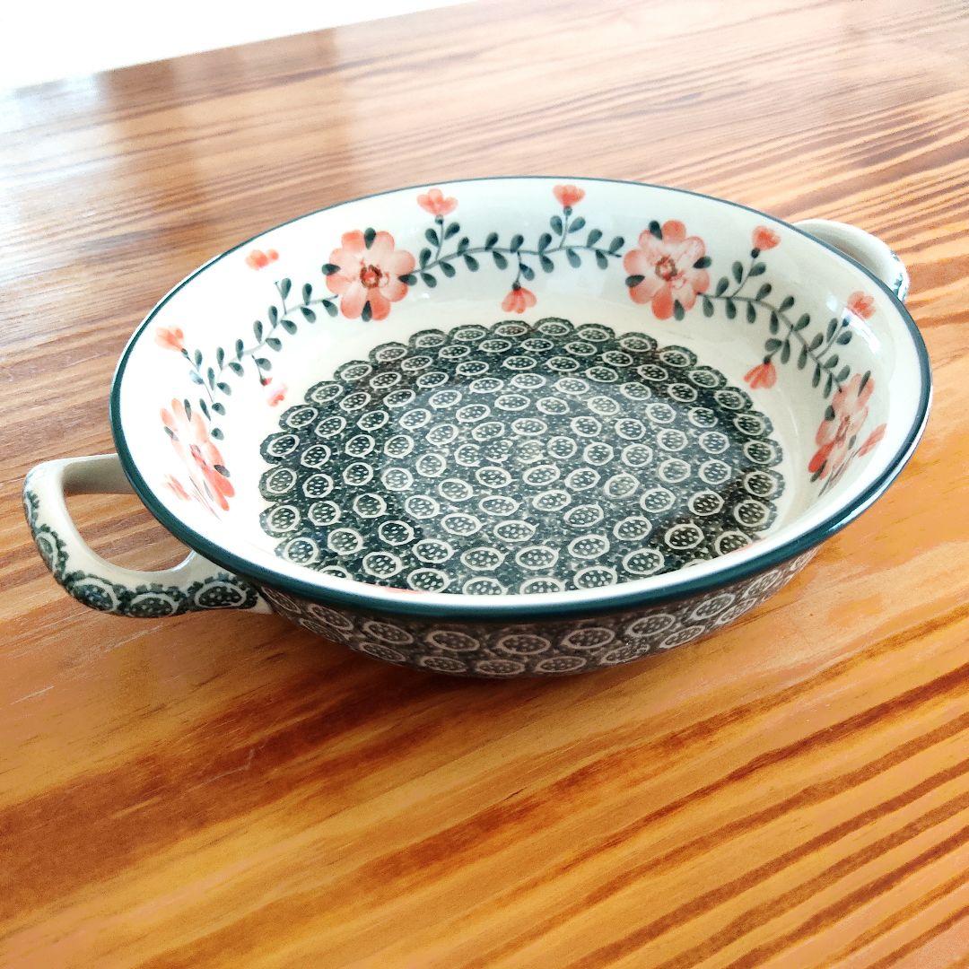 新品　ポーランド食器　取っ手付きボウル　緑　269　単品　ツェラミカ　アルテ