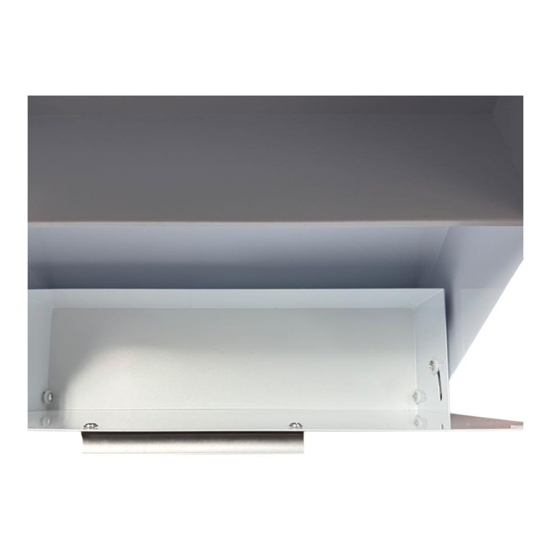 隠せる調味料ラック 前が開く 完成品 (ホワイト)