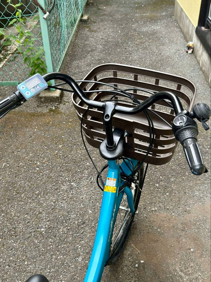 Pas babby 電動アシスト自転車 青 バスケット付き
