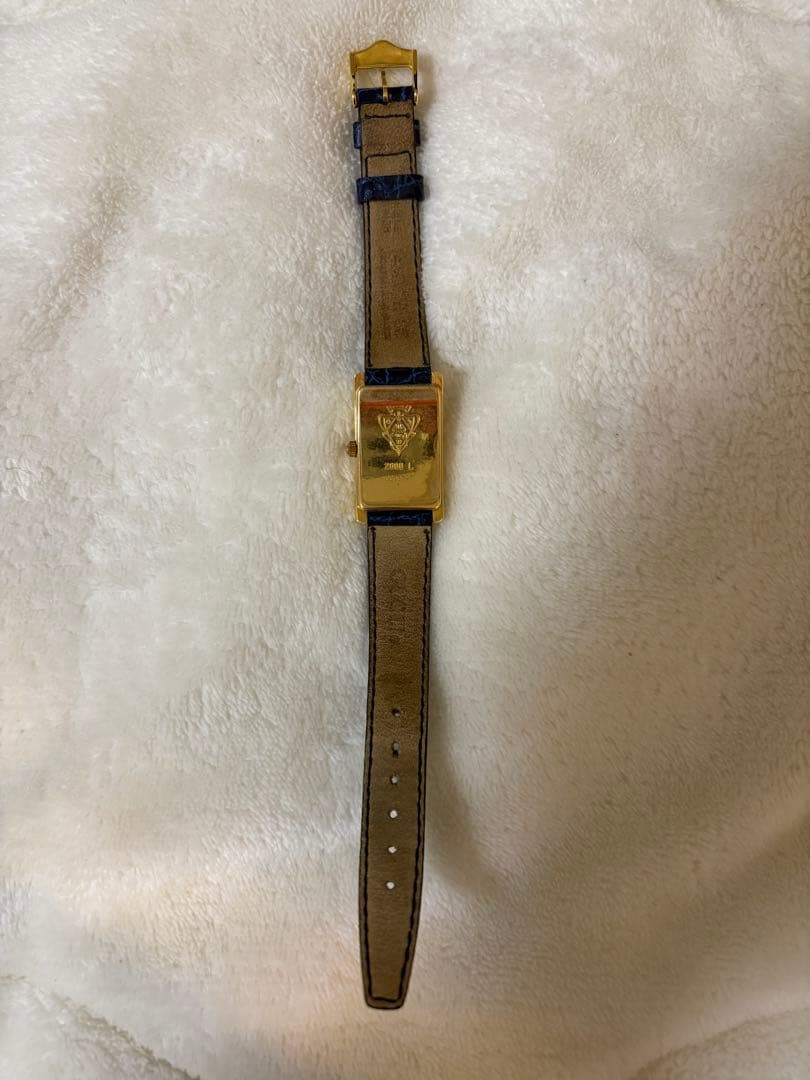 GUCCI グッチ クォーツ腕時計 ネイビー革ベルト レディース