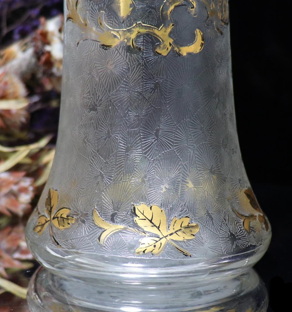 オールド・バカラ 1880年頃 グリフォンと百合の紋章 金彩大型花瓶 春海商店