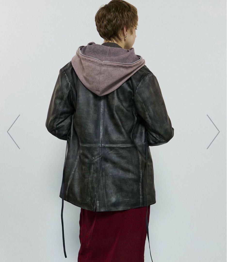 値下げMAISON SPECIAL LeatherTailored Jacket