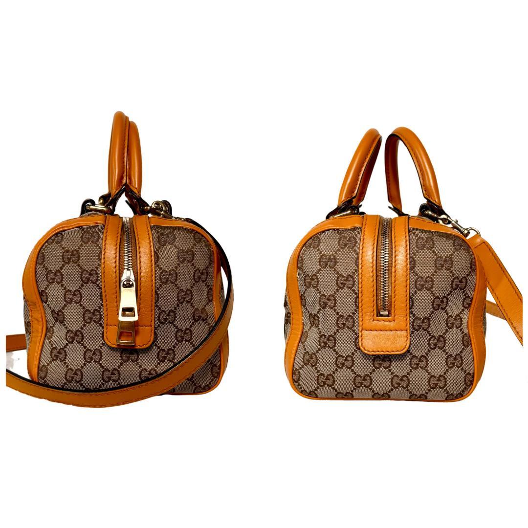 GUCCI グッチ　GGキャンバス　ボストンバッグ　２way　シェリーライン