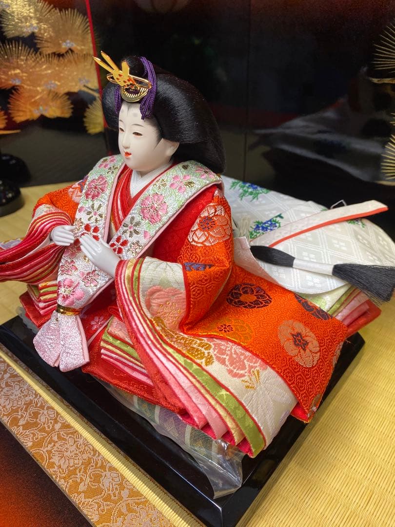 アウトレット商品・東京久月　雛人形親王平飾り・間口約６５×奥行約３５×高約３１㎝