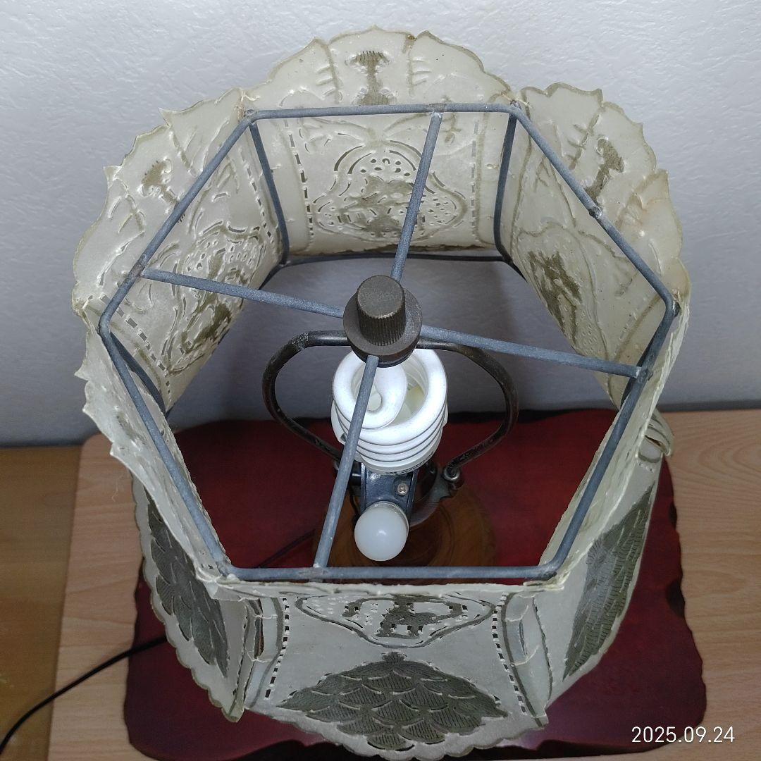 キャメルランプ 卓上ランプ テーブルランプ ラクダ皮 ヴィンテージ