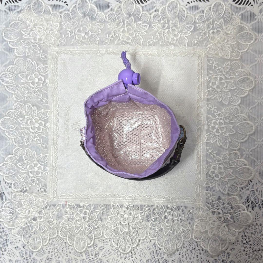 ペットボトルカバー　ミニ　花柄パープル　ハンドメイド