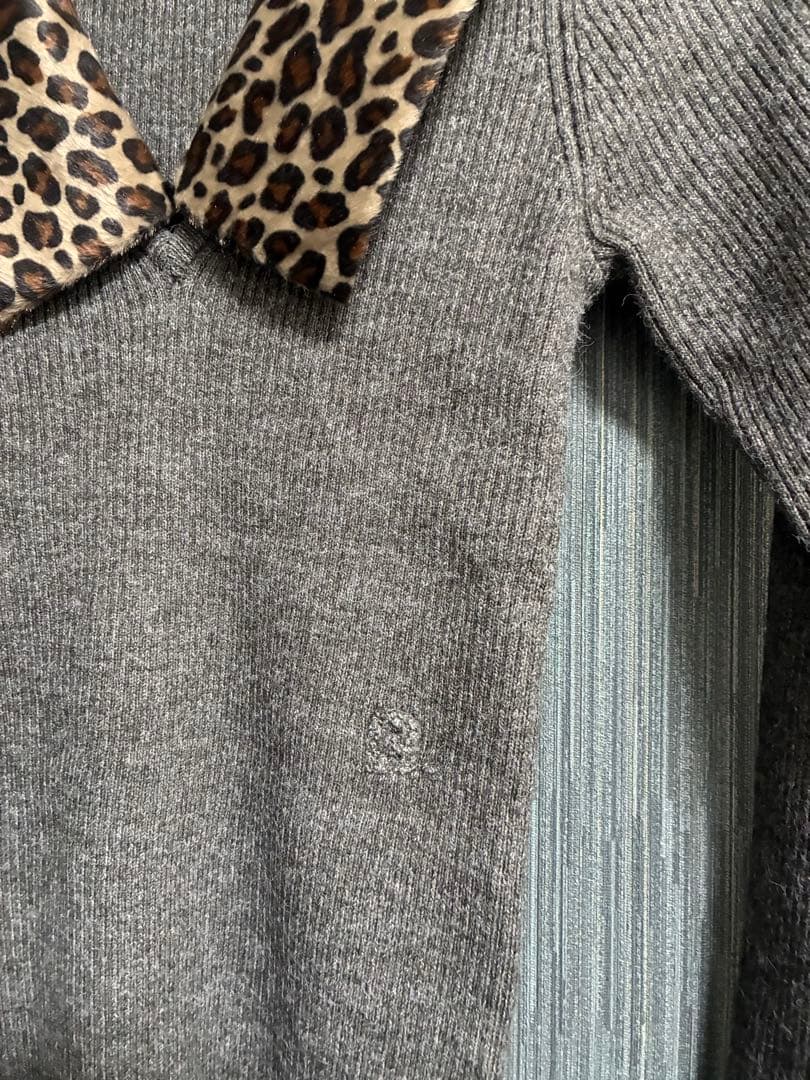 トップス Bibiy CHER LEOPARD KNIT GRAY