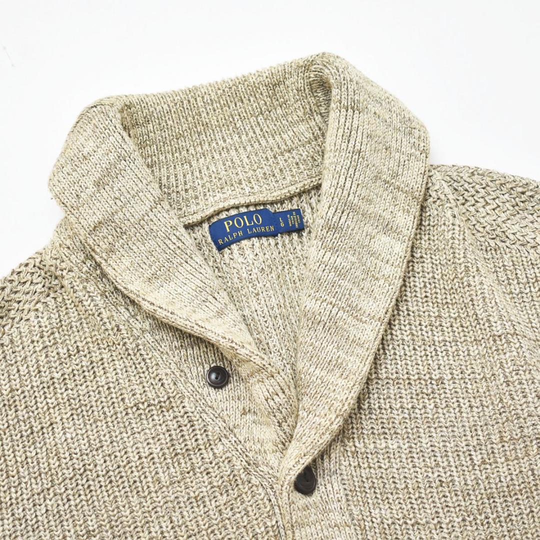 POLO ラルフローレン ショールカラー ニット カーディガン セーター L
