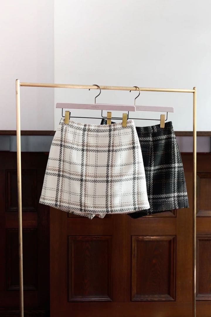 パンツ herlipto Tweed Check Mini Skort